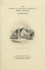 Tapa de The complete poetical works of John Milton