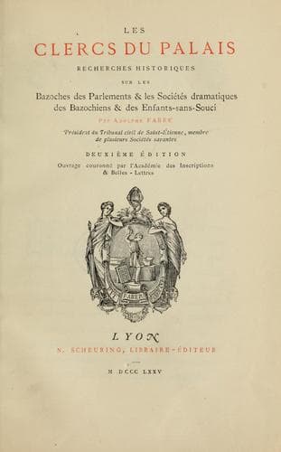 Tapa de Les clercs du palais