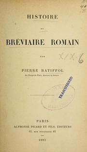 Tapa de Histoire du Bréviaire romain