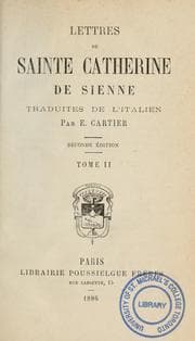 Tapa de Lettres de Sainte Catherine de Sienne