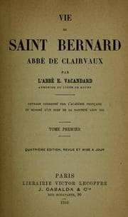 Tapa de Vie de Saint Bernard, Abbé de Clairvaux