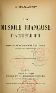 Tapa de La musique française d'aujourd'hui