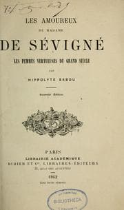 Tapa de Les amoureux de Madame Sévigné