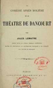 Tapa de La comédie après Molière et le théâtre de Dancourt