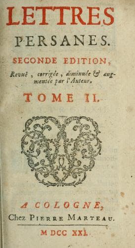 Tapa de Lettres persanes