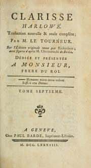 Tapa de Clarisse Harlowe