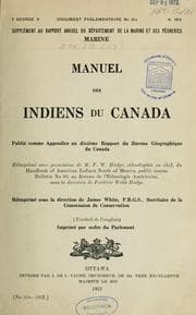 Tapa de Manuel des indiens du Canada