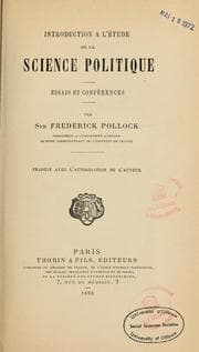 Tapa de Introduction à l'étude de la science politique