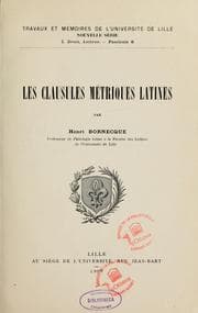 Tapa de Les clausules métriques latines