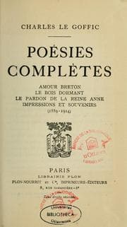 Tapa de Poésies complètes