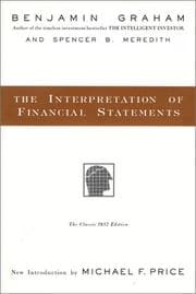 Tapa de The interpretation of financial statements