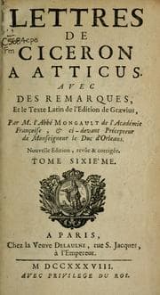Tapa de Lettres à Atticus