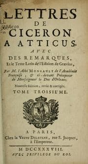 Tapa de Lettres à Atticus