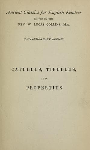 Tapa de Catullus, Tibullus, and Propertius