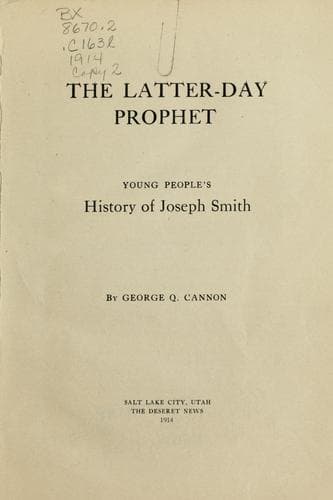 Tapa de The Latter-day prophet