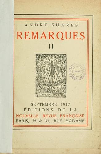 Tapa de Remarques
