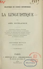 Tapa de La linguistique