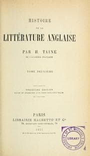 Tapa de Histoire de la littérature anglaise