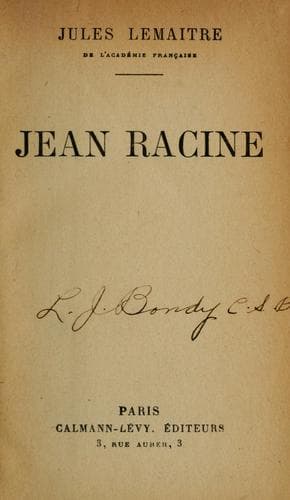 Tapa de Jean Racine