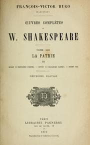 Tapa de La patrie (King Henry VI. Part 2 / King Henry VI. Part 3 / King Henry VIII)