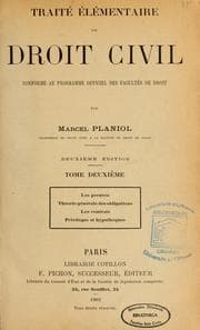 Tapa de Traité élémentaire de droit civil conforme au programme officiel des Facultés de droit