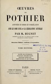 Tapa de Oeuvres de Pothier