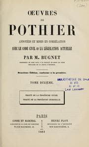Tapa de Oeuvres de Pothier