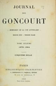 Tapa de Journal des Goncourt
