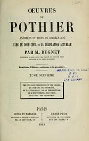 Tapa de Oeuvres de Pothier