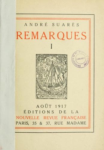 Tapa de Remarques