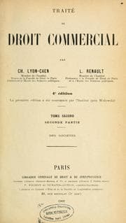Tapa de Traité de droit commercial