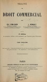 Tapa de Traité de droit commercial