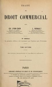Tapa de Traité de droit commercial