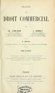 Tapa de Traité de droit commercial