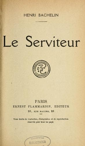 Tapa de Le serviteur