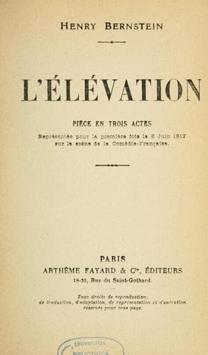 Tapa de L'élévation