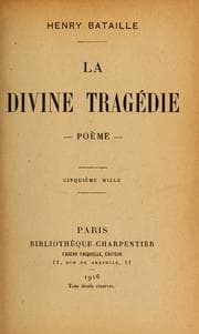 Tapa de La divine tragédie, poème