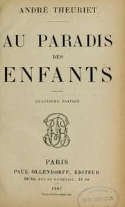 Tapa de Au paradis des enfants