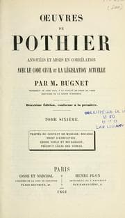 Tapa de Oeuvres de Pothier