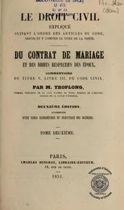 Tapa de Du contrat de mariage et des droits respectifs des époux