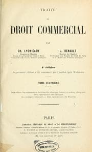 Tapa de Traité de droit commercial