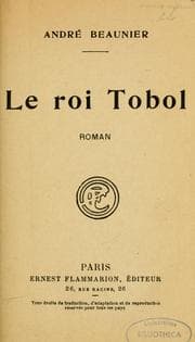 Tapa de Le roi Tobol, roman