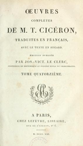 Tapa de Oeuvres complètes