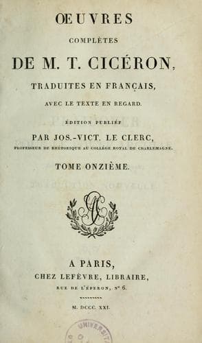 Tapa de Oeuvres complètes