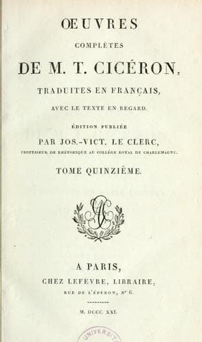 Tapa de Oeuvres complètes