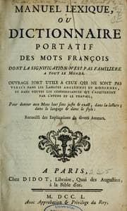 Tapa de Manuel lexique, ou, Dictionnaire portatif des mots françois dont la signification n'est pas familière à tout le monde