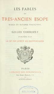 Tapa de Les Fables du très-ancien Esope