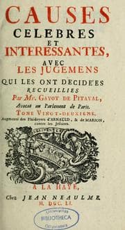Tapa de Causes célèbres et intéressantes, avec les jugements qui les ont décidées