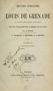 Tapa de Œuvres complètes de Louis de Grenade