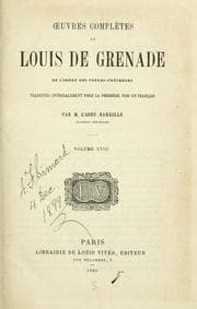 Tapa de Œuvres complètes de Louis de Grenade